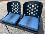 Iron Ace "The Standard" Bomber Seats-Antique Black-n-Blue
