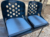 Iron Ace "The Standard" Bomber Seats-Antique Black-n-Blue