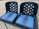 Iron Ace "The Standard" Bomber Seats-Antique Black-n-Blue